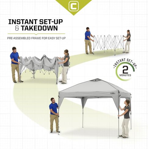 CORE 10 قدم × 10 قدم FOR FORT UP CANOPY TEUT | محمولة مستقيمة الساق في الهواء الطلق مأوى مع حقيبة حمل بعجلات | مثالي للتخييم ، الشاطئ ، النزهة ، الفناء الخلفي ، الشواء ، الباب الخلفي ، الفناء والحفلة in Saudi Arabia