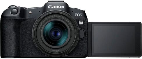 Canon EOS R8 الكاميرا الكاملة غير المرآة-24.2 ميجابكسل ، فيديو 4K60p ، Pixel AF II ، Wi-Fi ، الجسم خفيف الوزن-الجسم فقط (5803C002) in Saudi Arabia