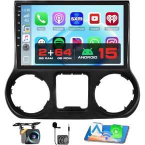 5G WiFi Car Stereo [8-Core 6+128G] Hikity Android 15 Car Stereo for Jeep Wrangler 2011 2012 2013 2014, 10.1" Touchscreen Radio GPS Bluetooth Radio Mirror Link FM/RDS/32EQ/DSP SWC Backup Cam 59UI in Saudi Arabia