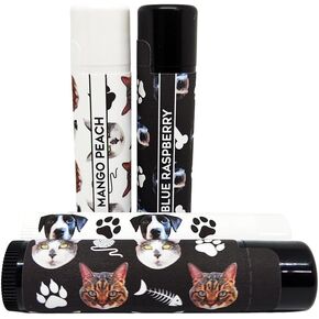 Custom Pet Photo Lip Balm – Personalized Dog & Cat Gift for Pet Lovers – All-Natural Beeswax Chapstick Party Favors – Handmade Small Batch Lip Care (0.15 oz Tube) in Kuwait