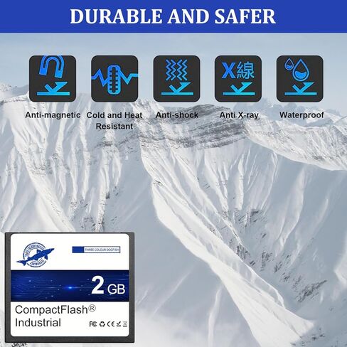 Dogfish 2GB COMPACT CAMPACT CARDAY AMMIMENT عالية الأداء الصناعي CF TYPE I I CARD FAT16 للمعدات الصناعية والكاميرات الرقمية القديمة in Kuwait