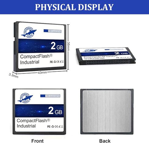 Dogfish 2GB COMPACT CAMPACT CARDAY AMMIMENT عالية الأداء الصناعي CF TYPE I I CARD FAT16 للمعدات الصناعية والكاميرات الرقمية القديمة in Kuwait