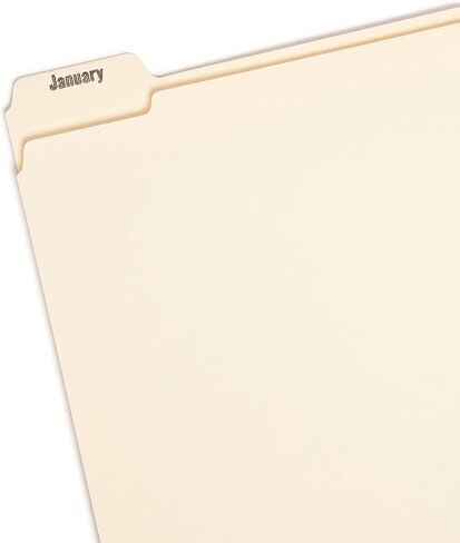 Smead 11777 مطويات مبرد مؤشرة، قطع 1/5، مؤشر A-Z، توب تاب، حرف، مانيليا (مجموعة من 25) in Kuwait