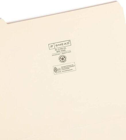 Smead 11777 مطويات مبرد مؤشرة، قطع 1/5، مؤشر A-Z، توب تاب، حرف، مانيليا (مجموعة من 25) in Kuwait