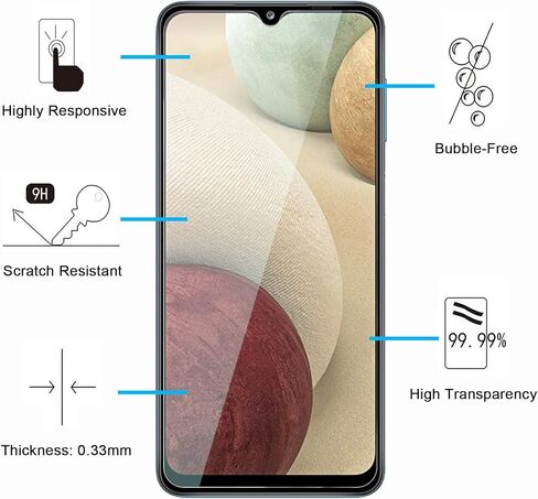 NEW'C [3 Pack] Designed for Samsung Galaxy A21 Screen Protector Tempered Glass, Case Friendly Ultra Resistant in Kuwait