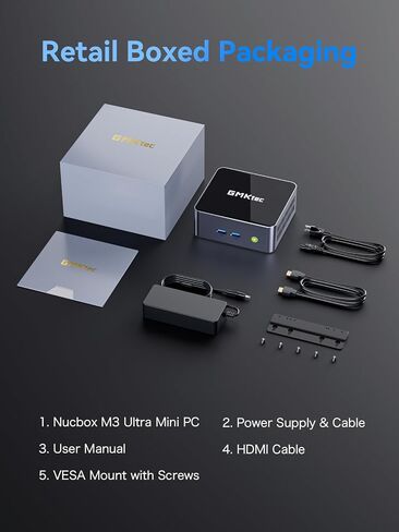 GMKtec Worlds Smallest Mini PC Intel N97 512GB SSD 12GB DDR5 Micro Desktop Computer for Business, School, Office, Pocket PC 28dB Ultra-Quiet Nucbox G5 in Saudi Arabia