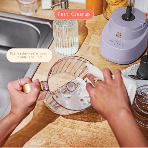 مروحية طعام جميلة من 3 كوب من كوب ، معالج صغير كهربائي مع وعاء زجاجي ، شفرة خالية من الفولاذ المقاوم للصدأ ، آمن غسالة الصحون ، جهاز المطبخ المدمج لللمس بقوة 250 واط (الجليد الأبيض) in Kuwait