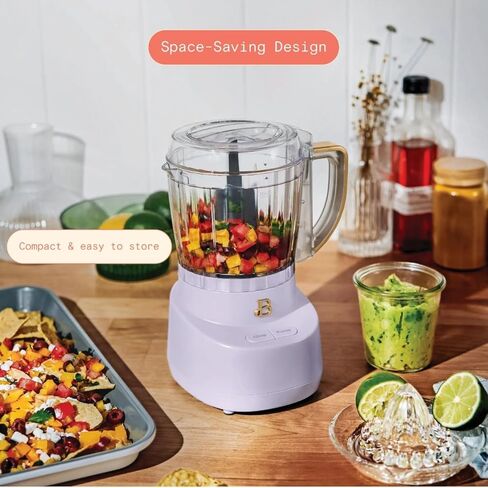 مروحية طعام جميلة من 3 كوب من كوب ، معالج صغير كهربائي مع وعاء زجاجي ، شفرة خالية من الفولاذ المقاوم للصدأ ، آمن غسالة الصحون ، جهاز المطبخ المدمج لللمس بقوة 250 واط (الجليد الأبيض) in Kuwait