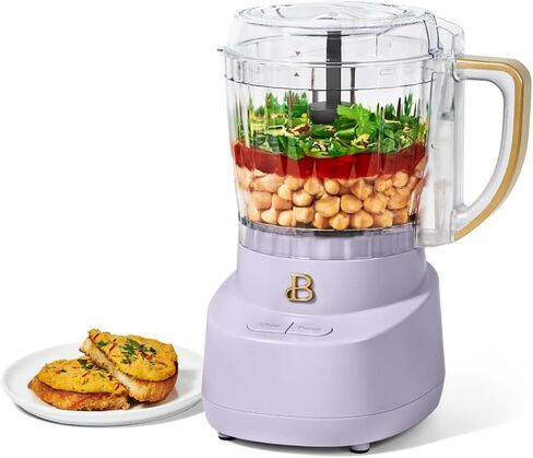 مروحية طعام جميلة من 3 كوب من كوب ، معالج صغير كهربائي مع وعاء زجاجي ، شفرة خالية من الفولاذ المقاوم للصدأ ، آمن غسالة الصحون ، جهاز المطبخ المدمج لللمس بقوة 250 واط (الجليد الأبيض) in Kuwait