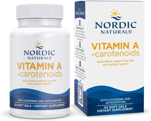 Nordic Naturals Vitamin A + Carotenoids, Unflavored - 30 Soft Gels - Lycopene & Astaxanthin - Supports Skin, Cellular Health - Non-GMO - 30 Servings in Saudi Arabia