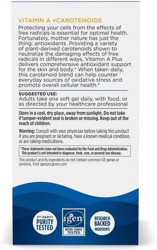 Nordic Naturals Vitamin A + Carotenoids, Unflavored - 30 Soft Gels - Lycopene & Astaxanthin - Supports Skin, Cellular Health - Non-GMO - 30 Servings in Saudi Arabia