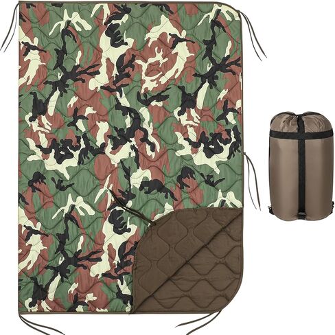 Barydat 3 Pack Woobie Military Poncho Liner 82x60 Inch Waterproof Thermal Insulated Army Blanket with Compression Carry Bag Camping Blanket for Outdoor Camping Hunting Hiking Survival Picnic in Saudi Arabia