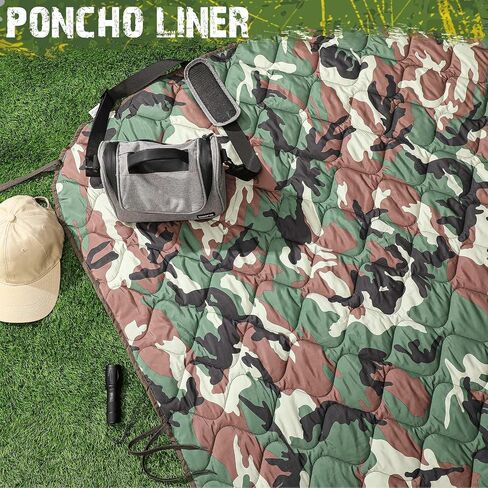 Barydat 3 Pack Woobie Military Poncho Liner 82x60 Inch Waterproof Thermal Insulated Army Blanket with Compression Carry Bag Camping Blanket for Outdoor Camping Hunting Hiking Survival Picnic in Saudi Arabia