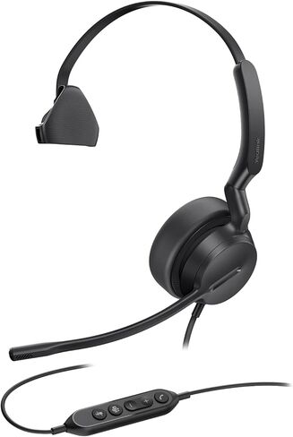 سماعات رأس yealink UH42 USB-A مع ميكروفون لإلغاء الضوضاء ، سماعات الرأس السلكية لجهاز الكمبيوتر المحمول للكمبيوتر للكمبيوتر ، متوافق مع فرق التكبير ، وسائد الأذن الراحة ، صوت ستيريو ، في خط عناصر التحكم in Kuwait
