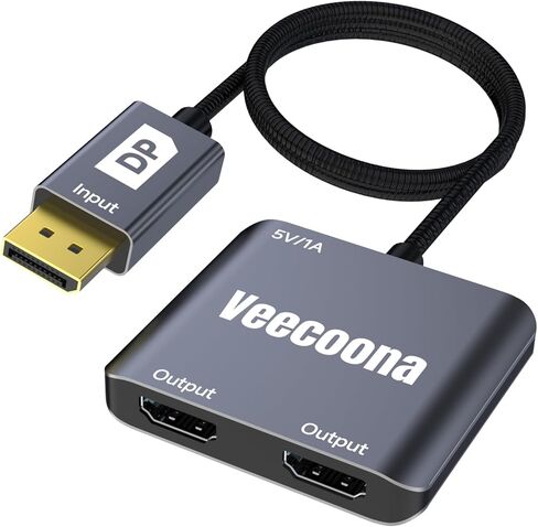 DisplayPort 1.4 إلى محول HDMI 2.1 [8K@60Hz ، 4K@120Hz] مصدر DP أحادي الاتجاه إلى محول منفذ عرض HDMI للكمبيوتر RTX/AMD - لا تعمل مع PS5 in Kuwait