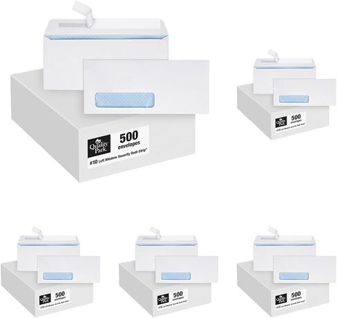 Quality Park, #10 Window Envelopes, Redi-Strip, White, 500 per box (69222), #10(4-1/8" x 9-1/2") in Kuwait