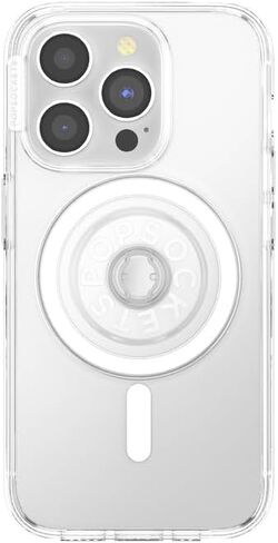 PopSockets MagSafe Grip Base – Works with Swappable PopSockets Tops (Top Sold Separately), Magnetic Base, for iPhone MagSafe Cases & Phones - Black in Saudi Arabia
