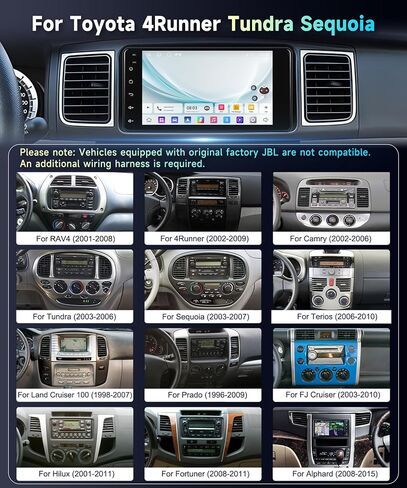 2G+64G Radio Toyota 4Runner 2003-2009 ، لـ Tundra 2003-2006 ، لـ Sequoia 2003-2007 Car Stereo ، Wireless Carplay Android Auto ، DSP EQ ، 7 'HD IPS Touchscreen ، 26UIS GPS Bluetooth Bakcup Camera in Saudi Arabia