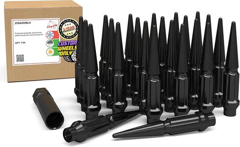 Wheel Accessories Parts M12 1.50 Thread ET Bulge Acorn (Extra Thread) 1.42" Long Lug Nuts Chrome 3/4" 19mm Hex Fits 2004-12 Chevy Colorado GMC Canyon | Toyota Tundra Tacoma 4Runner in Saudi Arabia