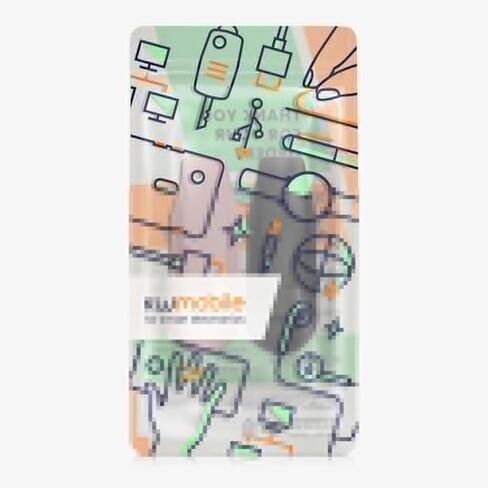 Kwmobile 2x مشبك حاملي متوافق مع Xiaomi Mi Band 10/9/8 - مجموعة استبدال حامل المقطع - Black/Dark Blue in Saudi Arabia