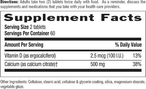Country Life Calcium Citrate with Vitamin D, 120 Tablets, Certified Gluten Free, Certified Vegan, Certified Halal, Non-GMO Verified in Saudi Arabia