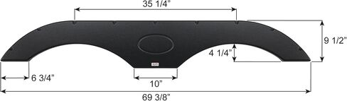 ICON 01776 Tandem Axle Fender Skirt FS1770 for Keystone - Black in Kuwait