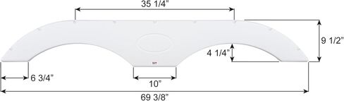 ICON 01770 Tandem Axle Fender Skirt FS1770 for Keystone - Polar White in Saudi Arabia