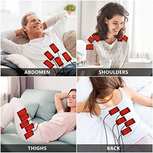 منصات التدفئة الكهربائية للملابس، DDSKY 5 قطع قابلة للتعديل 3 قطع من ألياف الكربون ساخنة، سخان مقاوم للماء للتخييم في الشتاء خفيف الوزن - شحن USB in Kuwait