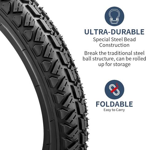 YunSCM 16" Bike Tires 16x1.95/54-305 and 16" Bike Tubes Schrader Valve with 2 Rim Strips Compatible with Mountain/Off Road Bike 16x1.90 16 x 1.95 16x2.0 Bicycle Tires and Tubes (Y-1130) in Saudi Arabia