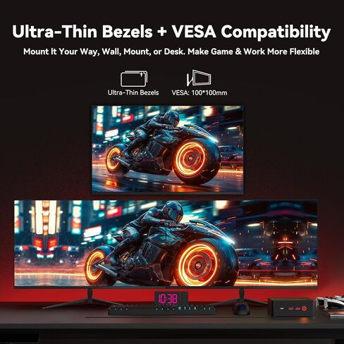 شاشة ألعاب منحنية 34 بوصة ، UWQHD 3440x1440 ، 165 هرتز 1Ms ، Ultrawide 1500R ، Freesync ، HDR ، 99 ٪ SRGB ، HDMI 2.0/DP 1.4 ، رعاية العين ، جبل Vesa ، Tilt. in Kuwait