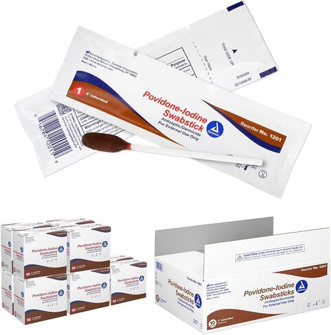 Povidone Iodine-النمط: أعواد مسح فردية - UOM = عبوة من 50 قطعة in Saudi Arabia