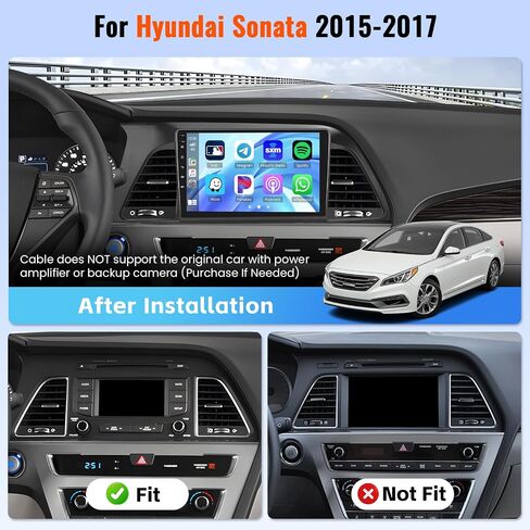4+128GB Android 15 Car Radio for Hyundai 9th Sonata (LHD) 2016 Wireless Carplay Android Auto, Realdio 9" in-Cell Touch Screen Stereo for 9th Sonata with WiFi Bluetooth GPS FM/RDS EQ Backup Camera in Saudi Arabia