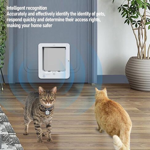 Yoidesu Smart Electronic Pet Door, Automatic Pet Door, Battery Powered Electronic Sensor Pet Door, Easy Installation & Space - Saving Design, Pet Operated, Quiet Operation in Saudi Arabia