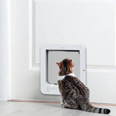 Yoidesu Smart Electronic Pet Door, Automatic Pet Door, Battery Powered Electronic Sensor Pet Door, Easy Installation & Space - Saving Design, Pet Operated, Quiet Operation in Saudi Arabia