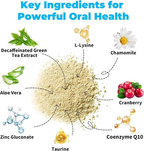 العناية بأسنان القطط - علاج التهاب اللثة - يخفف من رائحة الفم الكريهة، ويدعم الأسنان واللثة والفم والهضم، ويزيل البلاك، ويتحكم في الجير، ويعزز صحة فم القطط، مستخلصات طبيعية، مسحوق 2.11 أونصة in Kuwait