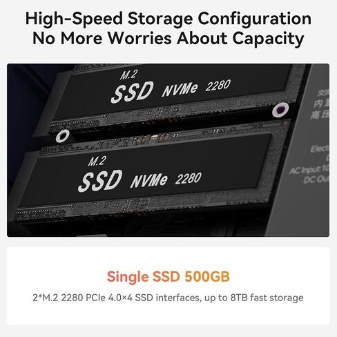 كمبيوتر صغير Beelink SER5، AMD Ryzen 7 5700U(8C/16T، حتى 4.3 جيجاهرتز)، كمبيوتر صغير 16 جيجابايت DDR4 RAM 500 جيجابايت M.2 SSD Graphics 8 core 1900 ميجاهرتز Wifi6/BT5.2/HDMI+DP+Type-C، الدعم عرض ثلاث شاشات in Kuwait