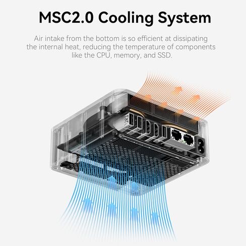 كمبيوتر صغير Beelink SER5، AMD Ryzen 7 5700U(8C/16T، حتى 4.3 جيجاهرتز)، كمبيوتر صغير 16 جيجابايت DDR4 RAM 500 جيجابايت M.2 SSD Graphics 8 core 1900 ميجاهرتز Wifi6/BT5.2/HDMI+DP+Type-C، الدعم عرض ثلاث شاشات in Kuwait