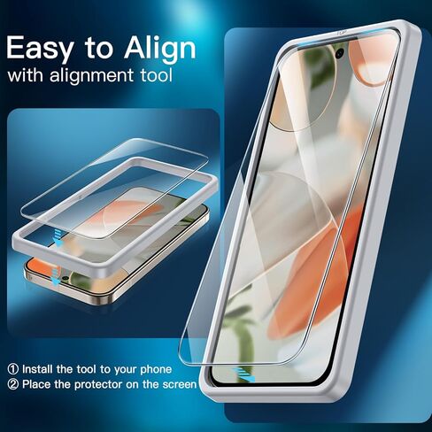 JETech Screen Protector for Google Pixel 6a 6.1-Inch, Fingerprint Compatible, Tempered Glass Film, HD Clear, 3-Pack in Kuwait