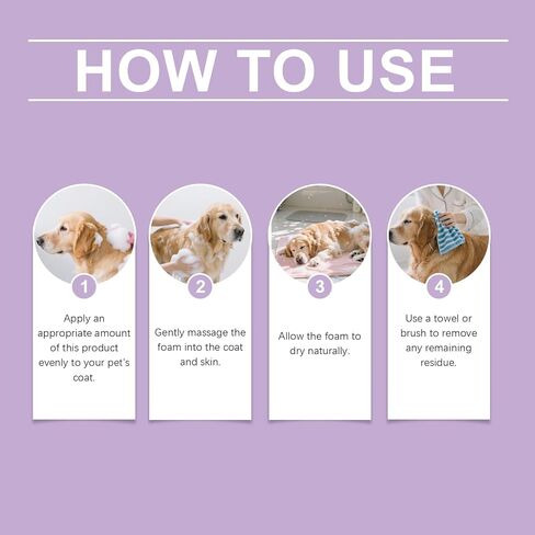 Waterless Cat Dog Shampoo No Rinse Dry Bath Foam Easy Cleaning Gentle Foaming Pet Gentle,Pet Odor Eliminator Dog Shampoo and Conditioner Cat Shampoo 100ml/3.38oz in Saudi Arabia
