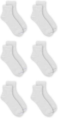 Dr. Scholl's Women's 4 Pack Diabetic and Circulatory Non Binding Ankle Socks, White, Shoe Size: 4-10 in Saudi Arabia