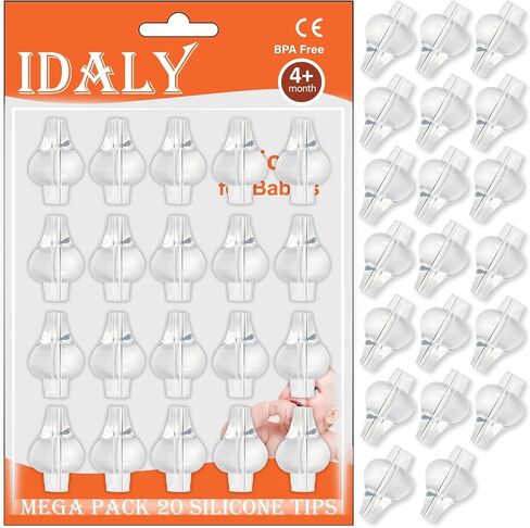 Idaly - 8 Nasal Syringe Tip, Silicone Tips for Nasal Syringe for Baby - 8 Spare Nasal Syringe Tip. in Saudi Arabia
