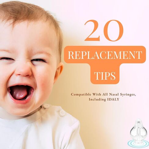 Idaly - 8 Nasal Syringe Tip, Silicone Tips for Nasal Syringe for Baby - 8 Spare Nasal Syringe Tip. in Saudi Arabia