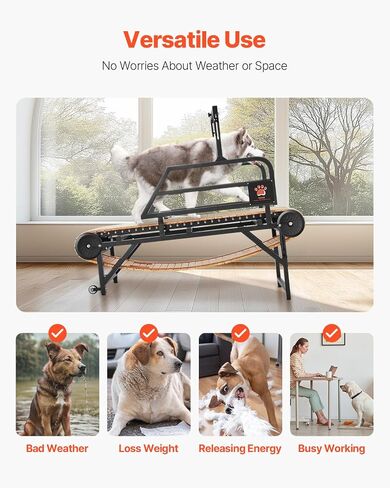 vevor dog treachill للكلاب الكبيرة/المتوسطة مع الفرامل ، و slatmill للكلاب مع 3 سلالم قابلة للتعديل ، و pacer doggy cage ، ومطحنة الشرائح للكلاب لإطلاق الفرح ، والحفاظ على النشاط والملاءمة ، حتى 330 رطل الوزن in Kuwait