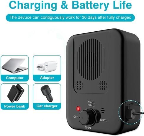 أجهزة التحكم في نباح الكلاب، أجهزة ردع نباح الكلاب بالموجات فوق الصوتية القابلة لإعادة الشحن، 3 أوضاع لأجهزة مكافحة نباح الكلاب مناسبة للكلاب الكبيرة والمتوسطة والصغيرة، عبوة من قطعتين in Kuwait