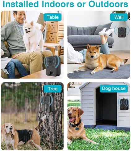 أجهزة التحكم في نباح الكلاب، أجهزة ردع نباح الكلاب بالموجات فوق الصوتية القابلة لإعادة الشحن، 3 أوضاع لأجهزة مكافحة نباح الكلاب مناسبة للكلاب الكبيرة والمتوسطة والصغيرة، عبوة من قطعتين in Kuwait