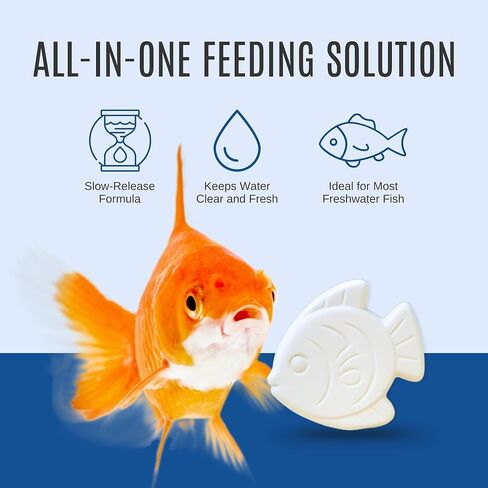 وحدة تغذية العطلات لحوض السمك - كتلة تغذية لمدة 14 يومًا - طعام أسماك بطيء الإطلاق لسمك البيتا والسمك الذهبي والأسماك الاستوائية - طعام خزان الحيوانات الأليفة المائي (عبوة واحدة من كتلتين) in Kuwait