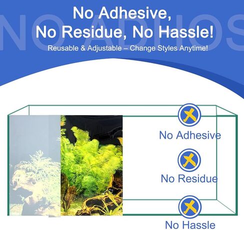 Aquarium Background & Fish Tank Background – Ultra HD Static Cling, No Tape, No Residue, Vibrant Underwater Scenery for Stunning Aquarium Decorations, Blue Ocean Theme 11.8 X 23.6 Inches in Kuwait
