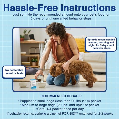 For-Bid Stool Eating Deterrent for Dogs & Cats – Vet-Recommended Coprophagia Deterrent for Dogs for 50+ Years – Effective, Pet Safe, Helps Reduce Odors & Won't Alter Food Taste – Made in The USA in Saudi Arabia