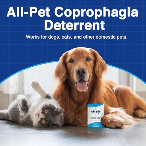 For-Bid Stool Eating Deterrent for Dogs & Cats – Vet-Recommended Coprophagia Deterrent for Dogs for 50+ Years – Effective, Pet Safe, Helps Reduce Odors & Won't Alter Food Taste – Made in The USA in Saudi Arabia