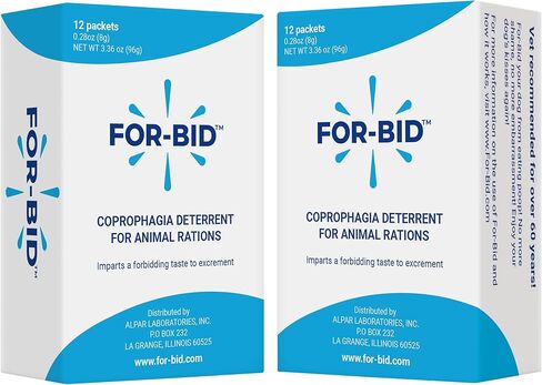 For-Bid Stool Eating Deterrent for Dogs & Cats – Vet-Recommended Coprophagia Deterrent for Dogs for 50+ Years – Effective, Pet Safe, Helps Reduce Odors & Won't Alter Food Taste – Made in The USA in Saudi Arabia